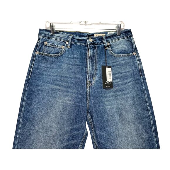 NOEND High Rise Relaxed Straight Jeans Womens 29 Blue Made USA 100% Cotton Denim - Picture 6 of 16